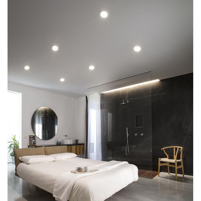 FARETTO DA INCASSO ROTONDO A LED IN 3 MISURE LUCE 3000K-4000K COLORE BIANCO DESIGN MODERNO