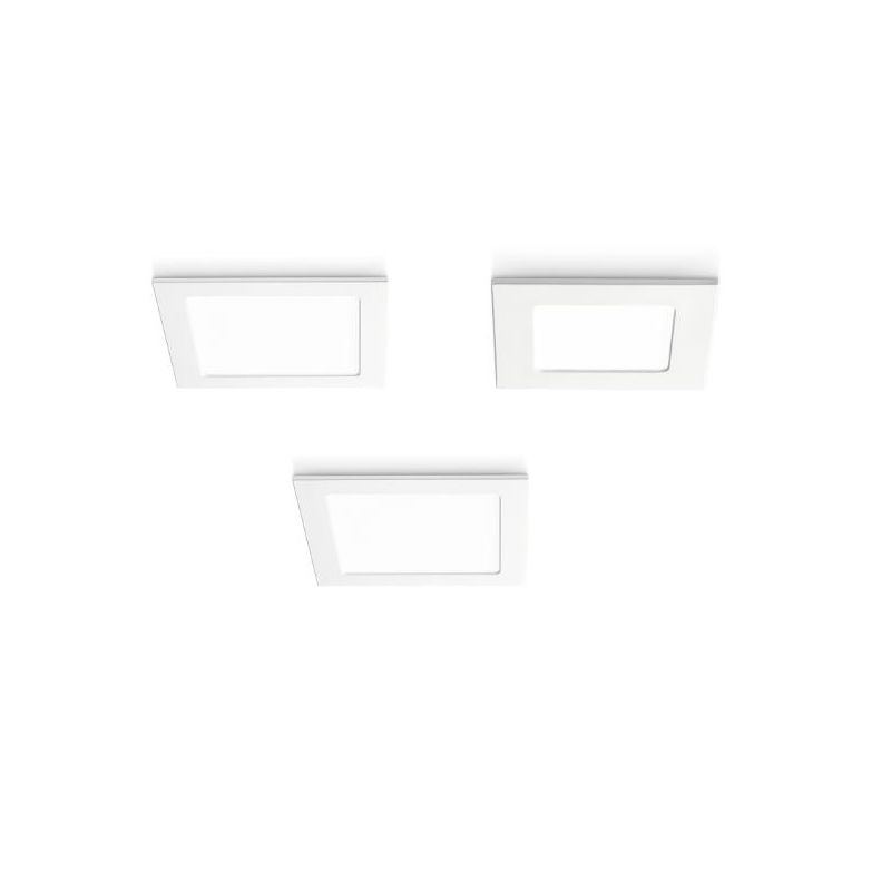 FARETTO DA INCASSO QUADRATO A LED IN 3 MISURE LUCE 3000K-4000K COLORE BIANCO DESIGN MODERNO