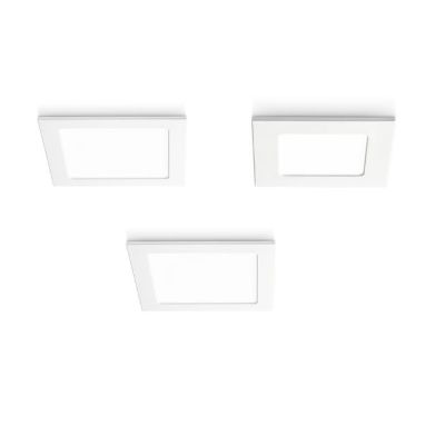 FARETTO DA INCASSO QUADRATO A LED IN 3 MISURE LUCE 3000K-4000K COLORE BIANCO DESIGN MODERNO