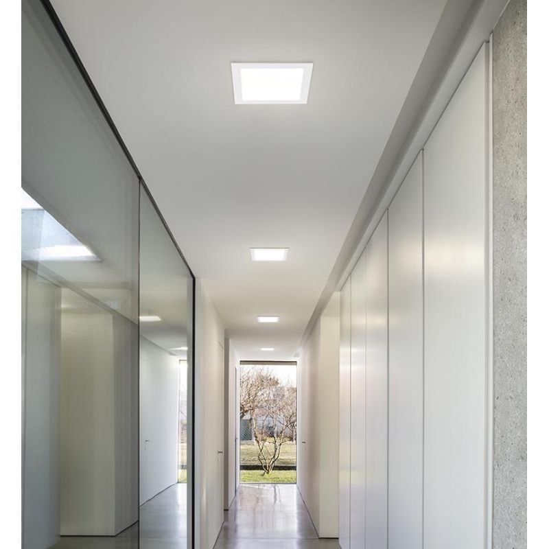 FARETTO DA INCASSO QUADRATO A LED IN 3 MISURE LUCE 3000K-4000K COLORE BIANCO DESIGN MODERNO