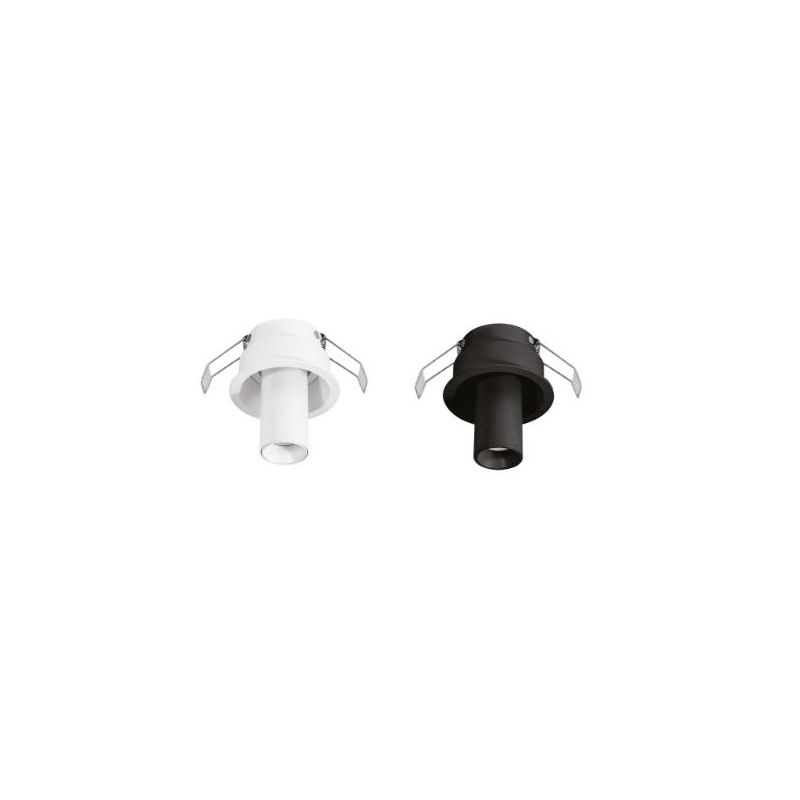 FARETTO DA INCASSO ORIENTABILE A LED IN 2 MISURE LUCE 3000K COLORE BIANCO E NERO DESIGN MODERNO