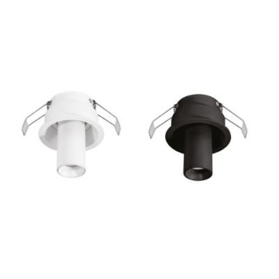 FARETTO DA INCASSO ORIENTABILE A LED IN 2 MISURE LUCE 3000K COLORE BIANCO E NERO DESIGN MODERNO