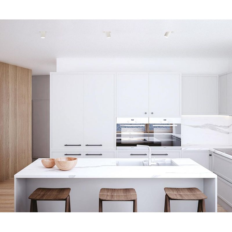 FARETTO DA INCASSO ORIENTABILE A LED IN 2 MISURE LUCE 3000K COLORE BIANCO E NERO DESIGN MODERNO