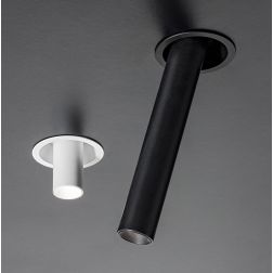 FARETTO DA INCASSO ORIENTABILE A LED IN 2 MISURE LUCE 3000K COLORE BIANCO E NERO DESIGN MODERNO