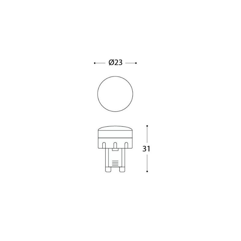 LAMPADINA ATTACCO G9 LED 1.7W LUCE 3000K E 4000K MARCHIO FUMAGALLI MADE IN ITALY