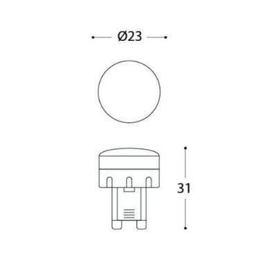 LAMPADINA ATTACCO G9 LED 1.7W LUCE 3000K E 4000K MARCHIO FUMAGALLI MADE IN ITALY