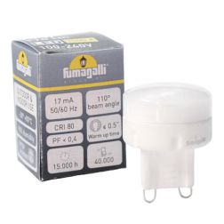 LAMPADINA ATTACCO G9 LED 1.7W LUCE 3000K E 4000K MARCHIO FUMAGALLI MADE IN ITALY 2