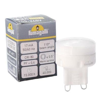 LAMPADINA ATTACCO G9 LED 1.7W LUCE 3000K E 4000K MARCHIO FUMAGALLI MADE IN ITALY