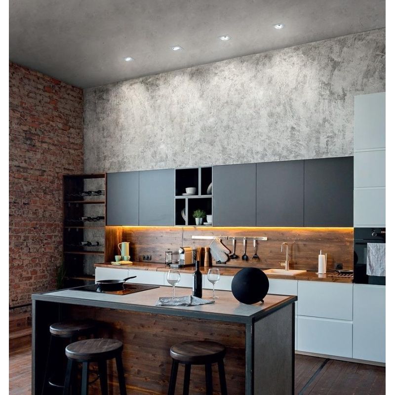 FARETTO DA INCASSO ORIENTABILE QUADRATO ALLUMINIO 5 COLORI CON LAMPADINA GU10 DESIGN MODERNO