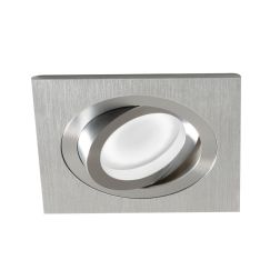 FARETTO DA INCASSO ORIENTABILE QUADRATO ALLUMINIO 5 COLORI CON LAMPADINA GU10 DESIGN MODERNO 2