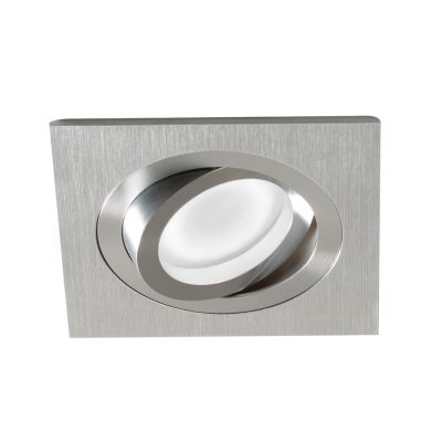 FARETTO DA INCASSO ORIENTABILE QUADRATO ALLUMINIO 5 COLORI CON LAMPADINA GU10 DESIGN MODERNO