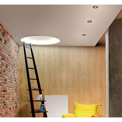 FARETTO DA INCASSO ORIENTABILE ROTONDO ALLUMINIO 5 COLORI CON LAMPADINA GU10 DESIGN MODERNO