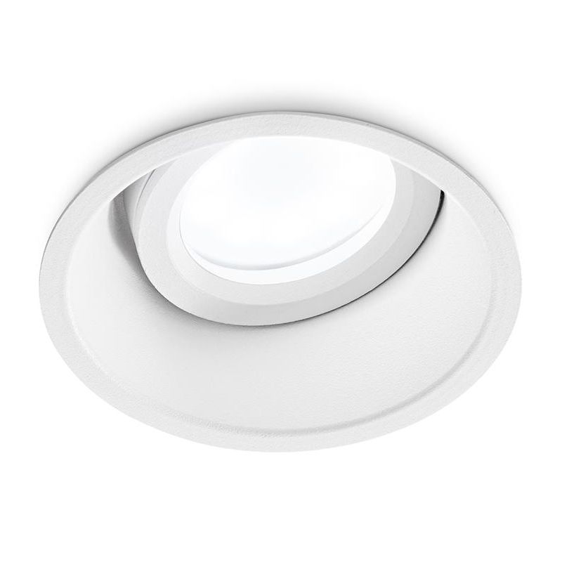 FARETTO DA INCASSO ROTONDO ORIENTABILE IN ALLUMINIO BIANCO O NERO LAMPADINA GU10 DESIGN MODERNO