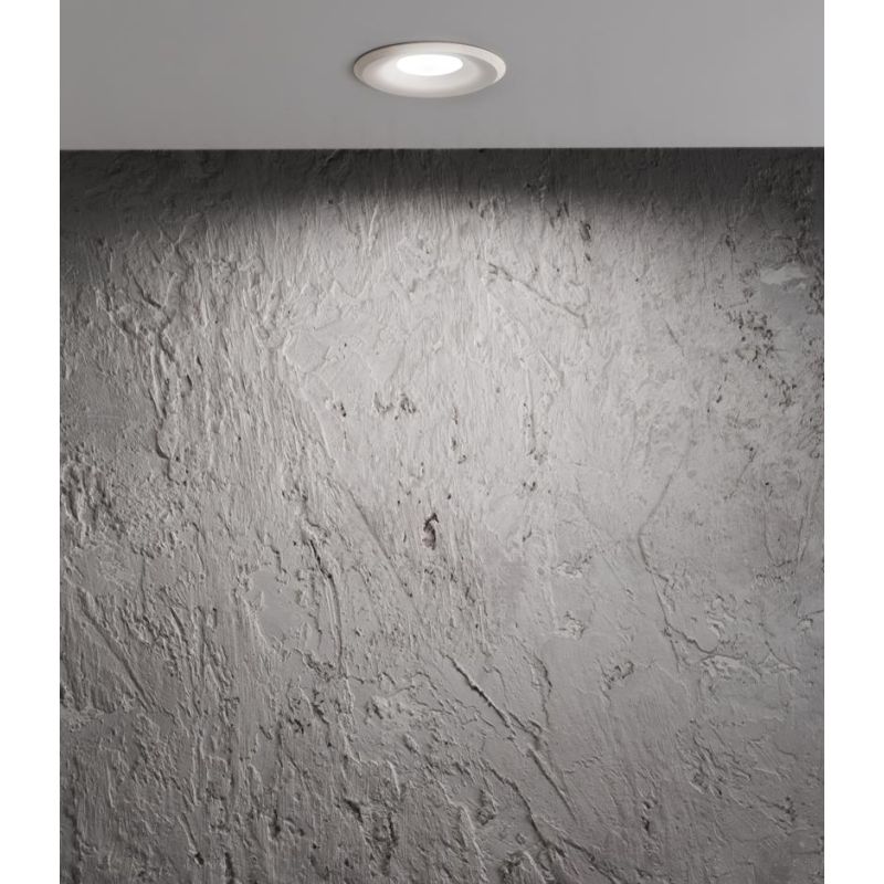 FARETTO DA INCASSO ROTONDO IN ALLUMINIO BIANCO O NERO LAMPADINA GU10 DESIGN MODERNO