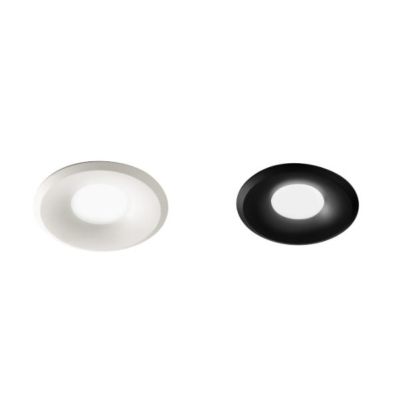 FARETTO DA INCASSO ROTONDO IN ALLUMINIO BIANCO O NERO LAMPADINA GU10 DESIGN MODERNO