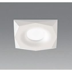 FARETTO DA INCASSO ALLUMINIO BIANCO O NERO SFACCETTATO CON LAMPADINA GU10 MODERNO 2