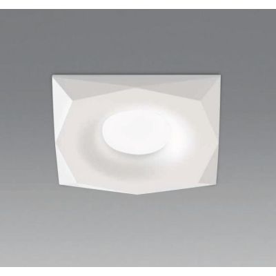 FARETTO DA INCASSO ALLUMINIO BIANCO O NERO SFACCETTATO CON LAMPADINA GU10 MODERNO