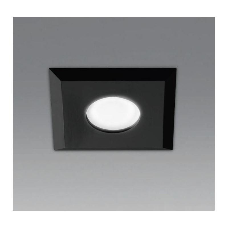 FARETTO DA INCASSO ALLUMINIO BIANCO O NERO QUADRATO CON LAMPADINA GU10 MODERNO