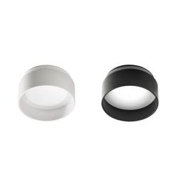 FARETTO DA INCASSO BIANCO O NERO BIEMISSIONE ROTONDO CON LAMPADINA GU10 DESIGN MODERNO