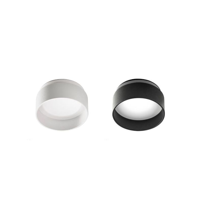 FARETTO DA INCASSO BIANCO O NERO BIEMISSIONE ROTONDO CON LAMPADINA GU10 DESIGN MODERNO