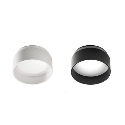 FARETTO DA INCASSO BIANCO O NERO BIEMISSIONE ROTONDO CON LAMPADINA GU10 DESIGN MODERNO