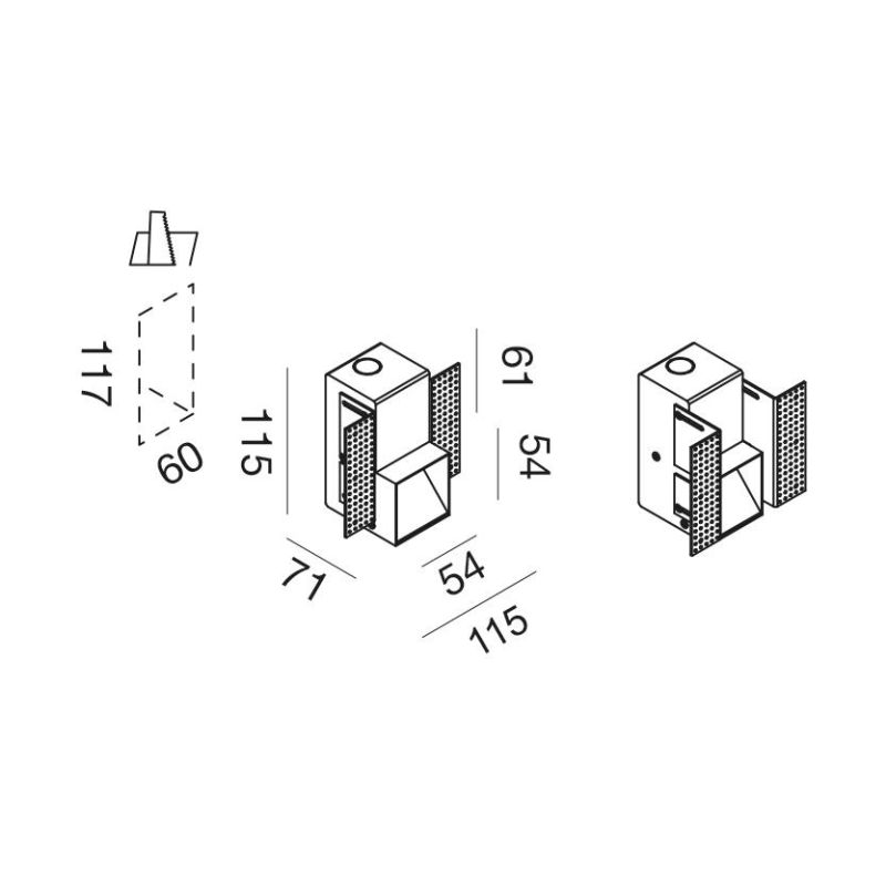 SEGNAPASSO QUADRATO A SCOMPARSA LED 3W LUCE 3000K ALLUMINIO BIANCO DESIGN MODERNO