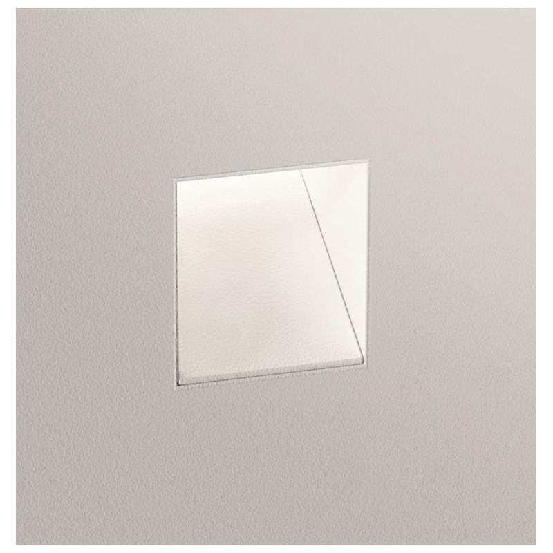 SEGNAPASSO QUADRATO A SCOMPARSA LED 3W LUCE 3000K ALLUMINIO BIANCO DESIGN MODERNO