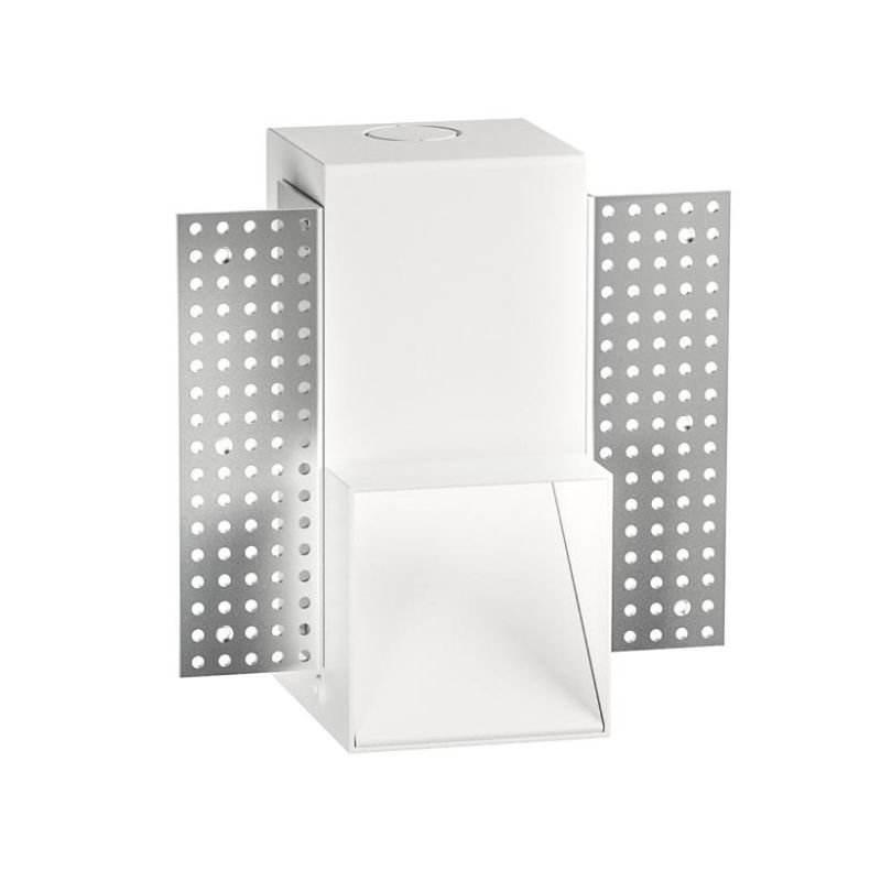 SEGNAPASSO QUADRATO A SCOMPARSA LED 3W LUCE 3000K ALLUMINIO BIANCO DESIGN MODERNO