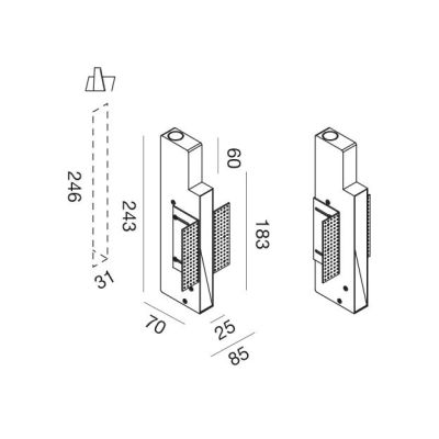 SEGNAPASSO RETTANGOLARE A SCOMPARSA LED 3W LUCE 3000K ALLUMINIO BIANCO DESIGN MODERNO