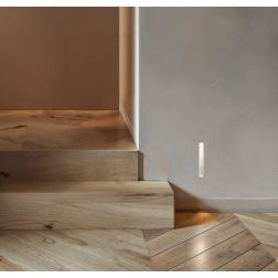 SEGNAPASSO RETTANGOLARE A SCOMPARSA LED 3W LUCE 3000K ALLUMINIO BIANCO DESIGN MODERNO 2