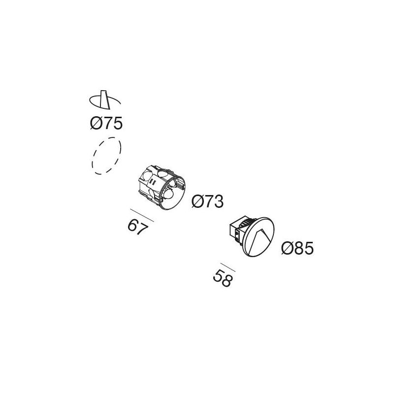 SEGNAPASSO ROTONDO BIANCO O NERO LED 3W LUCE LUCE CCT 3000K,4000K,6000K DESIGN MODERNO