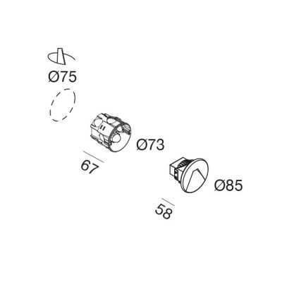 SEGNAPASSO ROTONDO BIANCO O NERO LED 3W LUCE LUCE CCT 3000K,4000K,6000K DESIGN MODERNO