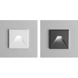 SEGNAPASSO QUADRATO BIANCO O NERO LED 3W LUCE LUCE CCT 3000K,4000K,6000K DESIGN MODERNO