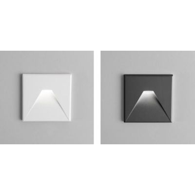 SEGNAPASSO QUADRATO BIANCO O NERO LED 3W LUCE LUCE CCT 3000K,4000K,6000K DESIGN MODERNO