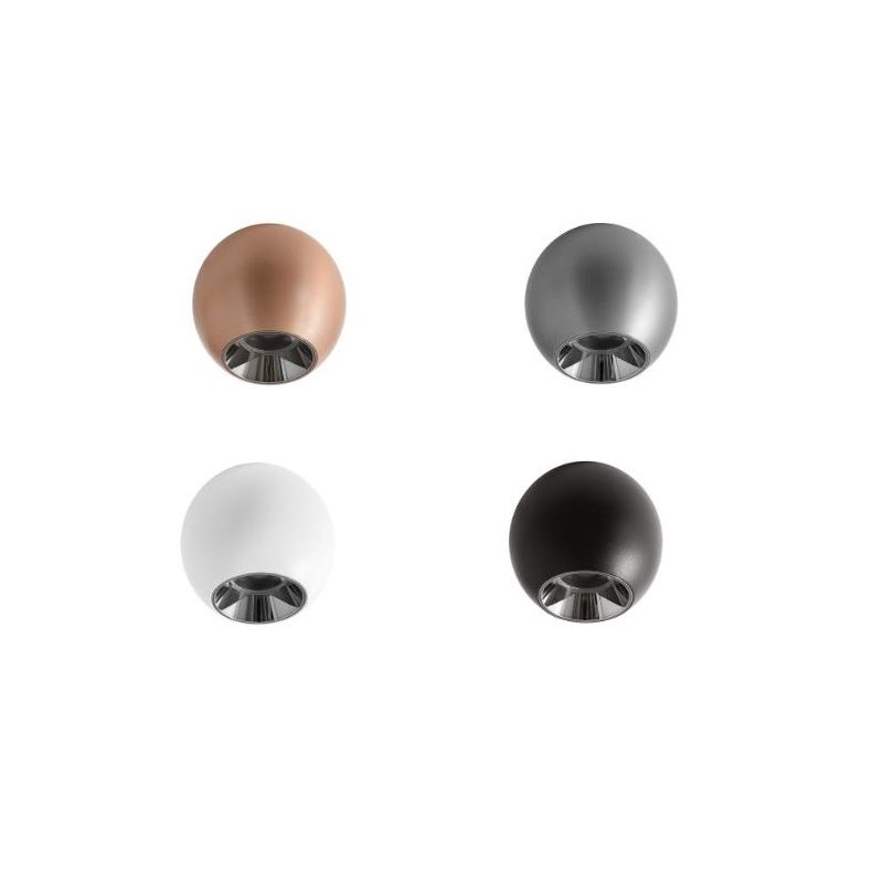 PLAFONIERA PICCOLA OVALE LED 10W LUCE LUCE 3000K ALLUMINIO 4 COLORI DESIGN MODERNO