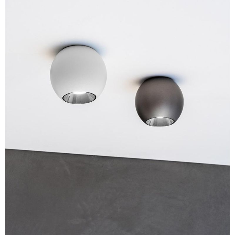 PLAFONIERA PICCOLA OVALE LED 10W LUCE LUCE 3000K ALLUMINIO 4 COLORI DESIGN MODERNO