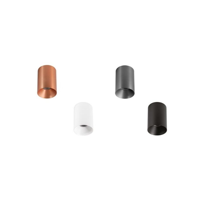 PLAFONIERA PICCOLA A CILINDRO IN 2 MISURE LED 8W-10W LUCE 3000K ALLUMINIO 4 COLORI DESIGN MODERNO