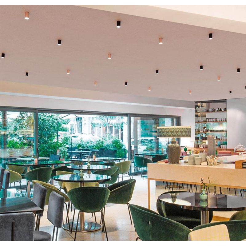 PLAFONIERA PICCOLA A CILINDRO IN 2 MISURE LED 8W-10W LUCE 3000K ALLUMINIO 4 COLORI DESIGN MODERNO