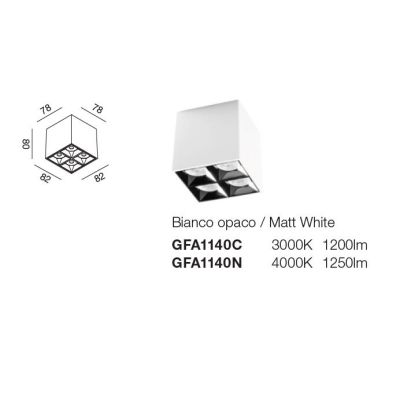 PLAFONIERA QUADRATA LED 15W-36W LUCE 3000K-4000K IN 2 MISURE ALLUMINIO BIANCO DESIGN MODERNO