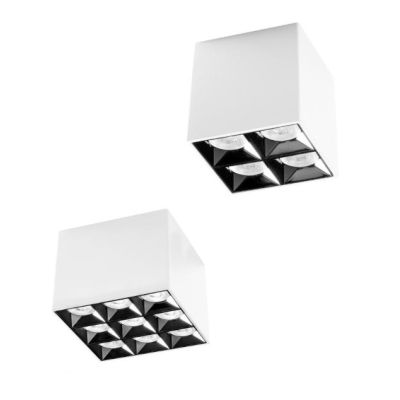 PLAFONIERA QUADRATA LED 15W-36W LUCE 3000K-4000K IN 2 MISURE ALLUMINIO BIANCO DESIGN MODERNO