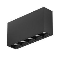PLAFONIERA RETTANGOLARE LED 10W-20W LUCE 3000K IN 2 MISURE ALLUMINIO BIANCO E NERO MODERNA 2