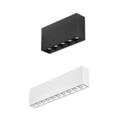 PLAFONIERA RETTANGOLARE LED 10W-20W LUCE 3000K IN 2 MISURE ALLUMINIO BIANCO E NERO MODERNA