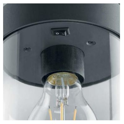 SAMBESI LAMPIONCINO DA ESTERNO H60 CLASSICO A LANTERNA IP44 SENSORE CREPUSCOLARE ANTRACITE O RUGGINE TRIO LIGHTING - Cristalensi