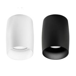 PLAFONIERA MODERNA H11,5 CM IN ALLUMINIO BIANCO E NERO CON LAMPADINA ATTACCO GU10