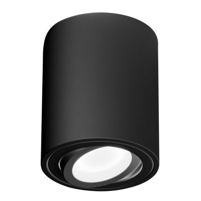 PLAFONIERA ORIENTABILE IN ALLUMINIO BIANCO E NERO MODERNA CON LAMPADINA ATTACCO GU10