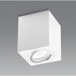 PLAFONIERA CUBICA CON DIFFUSORE ORIENTABILE BIANCA O NERA CON LAMPADINA GU10 MODERNA GEA LUCE - Cristalensi Shop Online 2