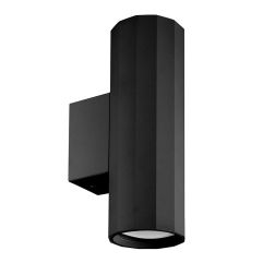 APPLIQUE MODERNA IN ALLUMINIO BIANCO E NERO BIEMISSIONE CON LAMPADINE 2XGU10 ALTEZZA CM 16 2