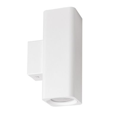 APPLIQUE IN ALLUMINIO BIANCO E NERO BIEMISSIONE MODERNA CON LAMPADINE 2XGU10 ALTEZZA CM 16