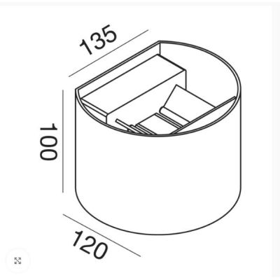 APPLIQUE A LED 10W IP54 LUCE 3000K-4000K BIEMISSIONE ALLUMINIO 5 COLORI CON FLUSSO LUMINOSO REGOLABILE