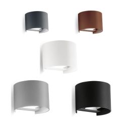 APPLIQUE A LED 10W IP54 LUCE 3000K-4000K BIEMISSIONE ALLUMINIO 5 COLORI CON FLUSSO LUMINOSO REGOLABILE